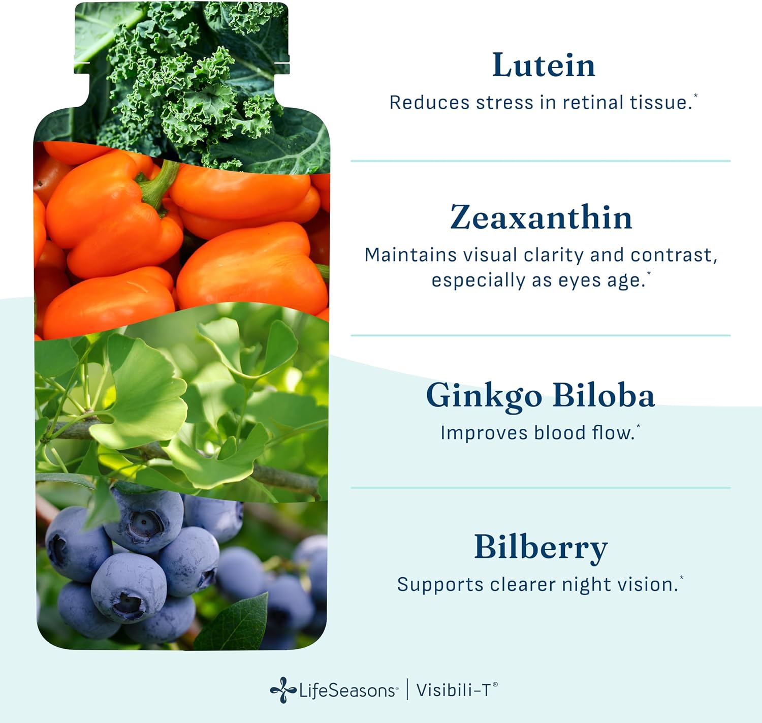 Visibili-T - Vitamin Supplement for Eye Health & Vision Support - Carrot Root, Chromium, Bilberry, Ginkgo Biloba, Grape Seed Extract, Lycopene, Vitamin A, Lutein & Zeaxanthin - 60 Capsules