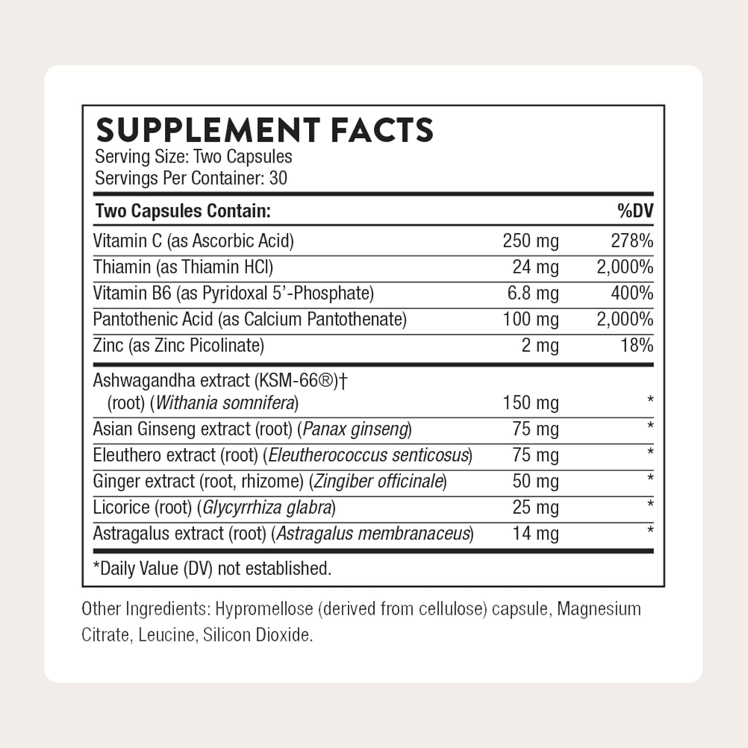 THORNE Stress Balance, KSM-66 Ashwagandha, Ginseng & Active B6, 60 Capsules | Supports Stress Resilience, Energy Production