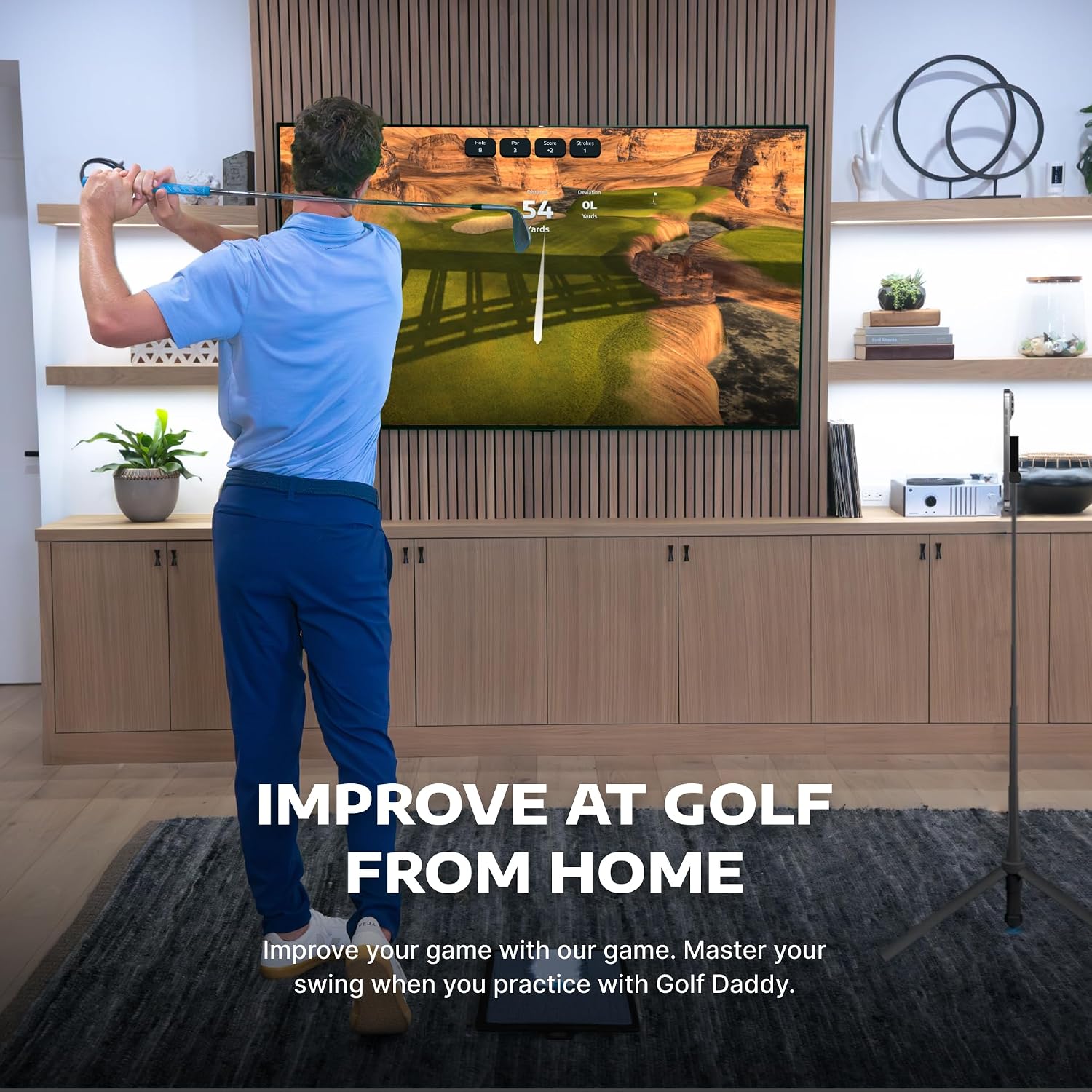 Golf at Home Simulator – AI Swing Analyzer & No Ball Practice Trainer – Real-Time Feedback