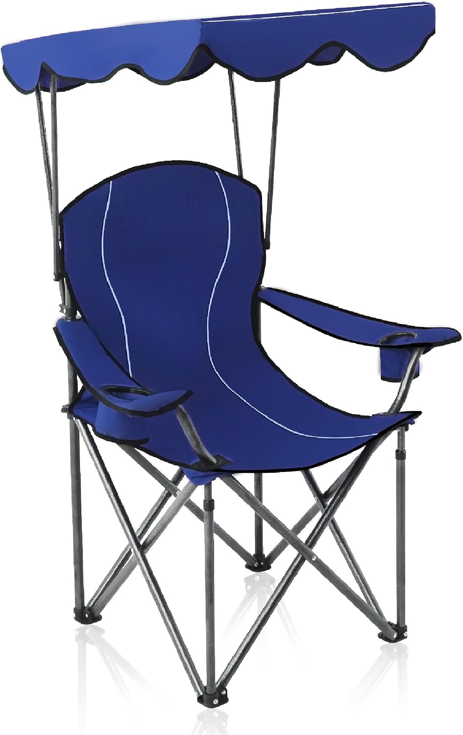 ALPHA CAMP Heavy Duty Canopy Camping Chairs with Adjustable Sunshade | Heavy duty 400 LBS, Steel Frame, Sturdy, Ergonomic,600D Oxford fabric ,Phone holder Cup holder,Carry Bag,Easy to set up