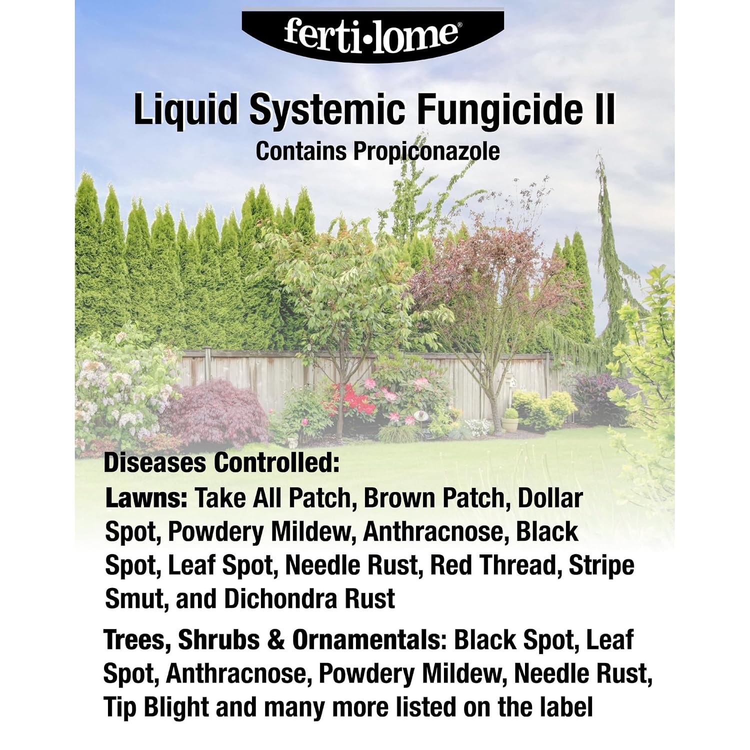 Fertilome (11380) Liquid Systemic Fungicide II RTS, 32oz | Propiconazole systemic - Prevents/controls major fungal diseases on roses, lawns & shrubs - Home gardeners