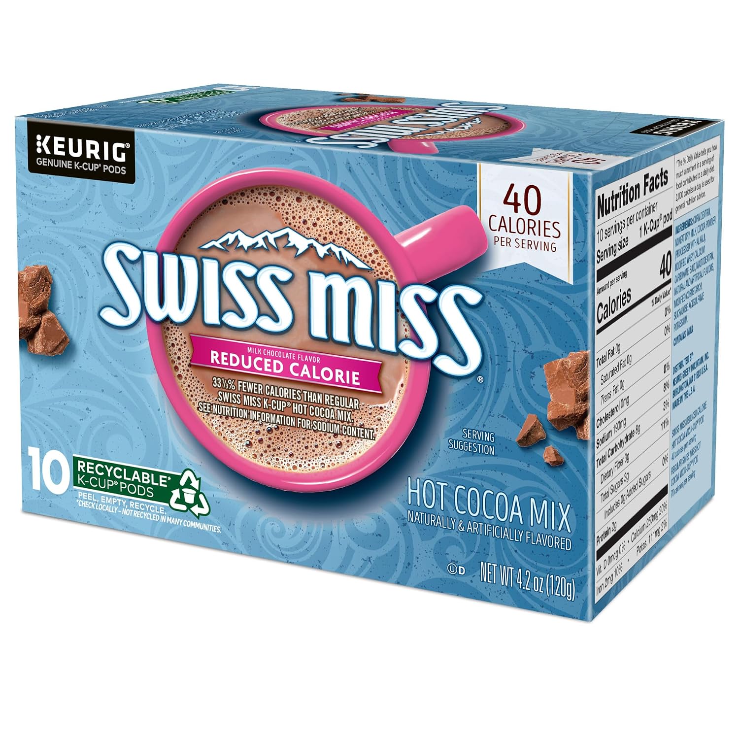 Swiss Miss Milk Chocolate Hot Cocoa Keurig Single-Serve K Cup Pods, 28 Count