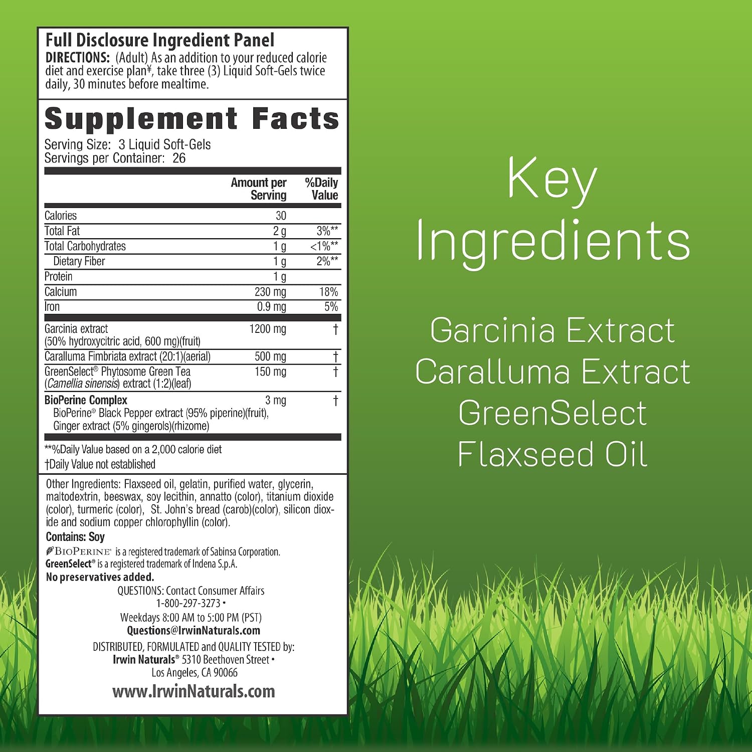 Irwin Naturals Triple-Diet Fat Reduction Max Accelerator 72 Liquid Softgels | Garcinia Cambogia with Caralluma & Green Tea Extract | Appetite