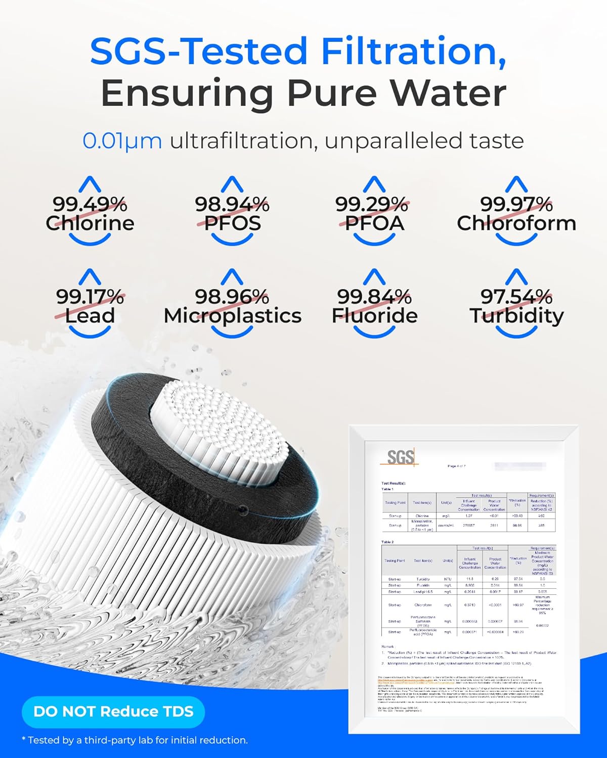 Waterdrop 10UB Under Sink Water Filter System with Dedicated Faucet