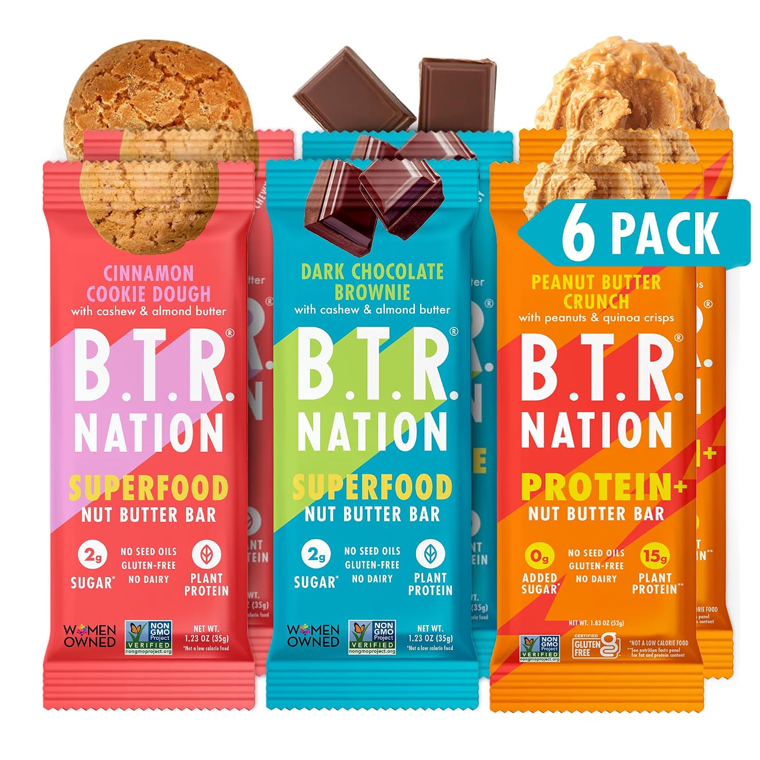 B.T.R Nation - Superfood Protein Bar Dark Chocolate - Vegan - 12 Bars