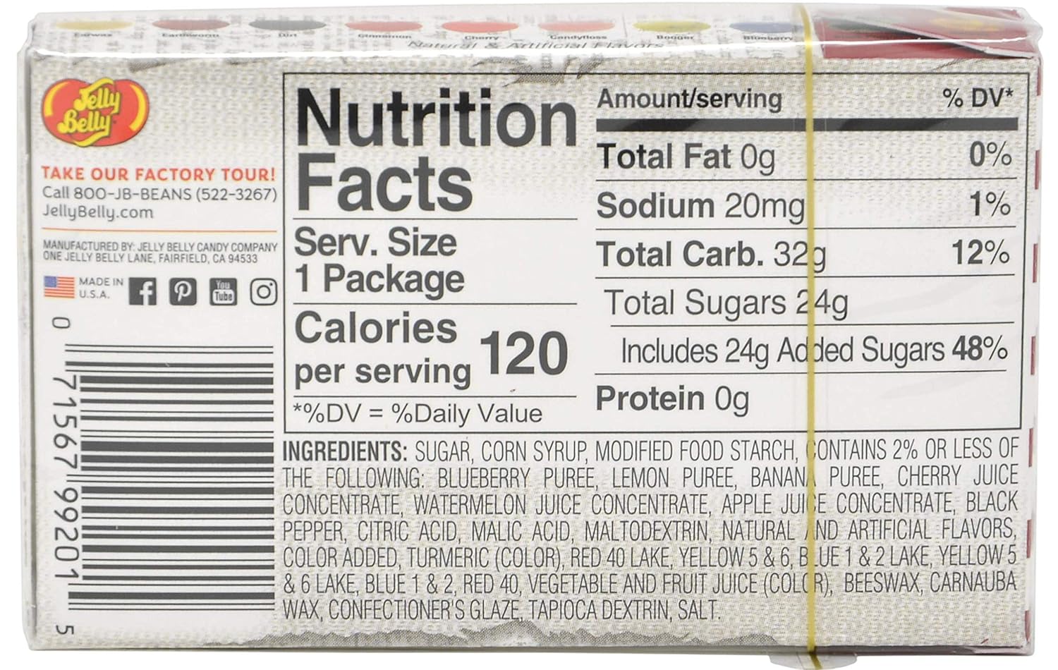 Jelly Belly Jelly Beans, 20 Flavors, .35-oz Trial Size Packs, 80 Count