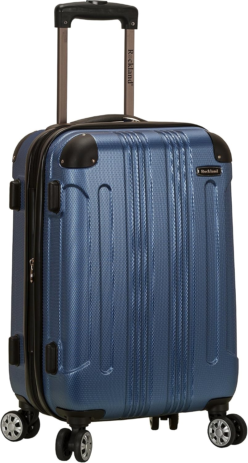 Rockland London Hardside Spinner Wheel Luggage, White, 3-Piece Set (20/24/28)