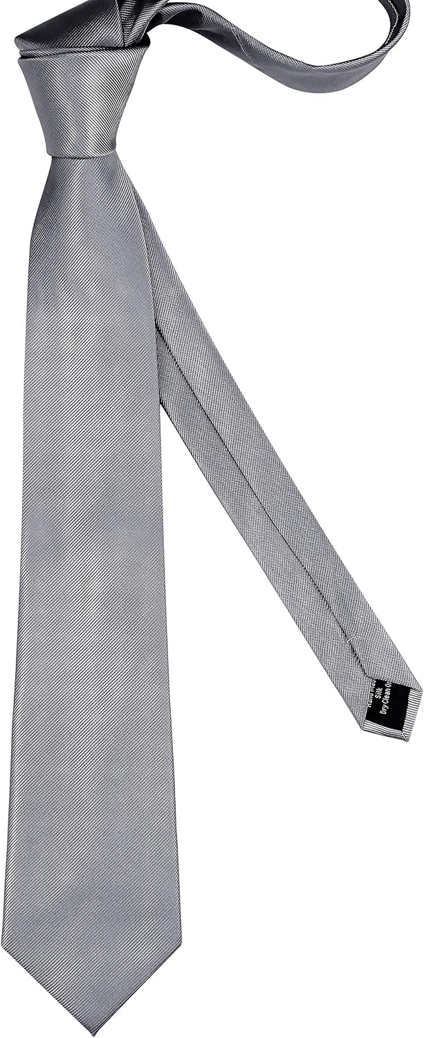 GUSLESON Classic New 3.15"（8cm） Men's Solid Color Necktie Wedding Business Tie + Gift Box