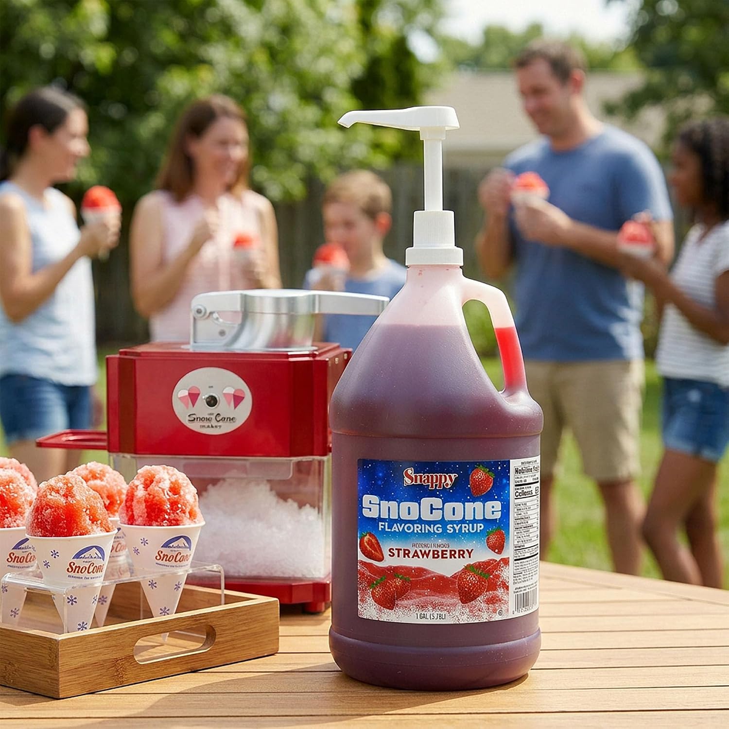 Snappy Root Beer Sno Cone Syrup, 1 Gallon (128 oz), Ready to Use for Snow Cone Machines and Shaved Ice