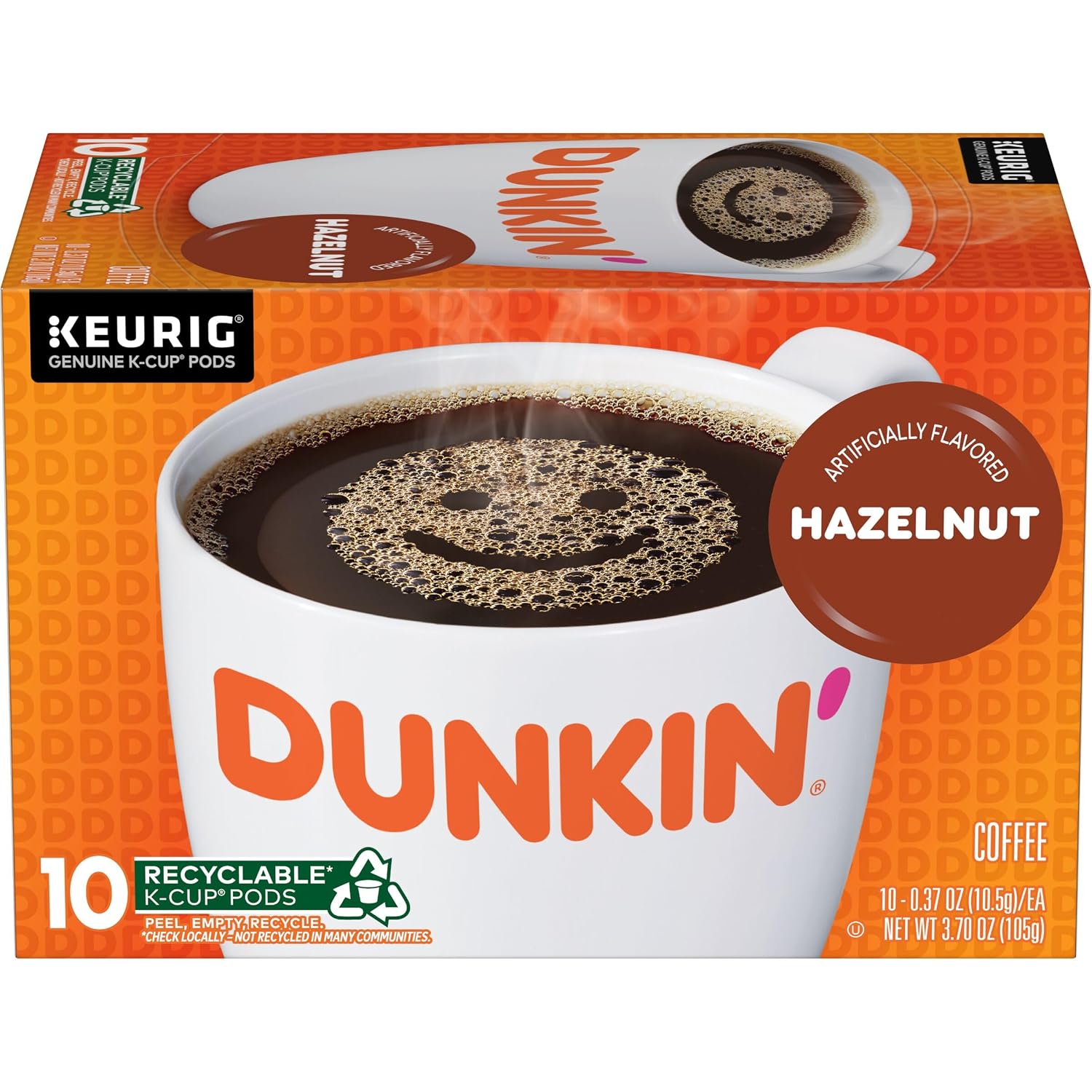 Dunkin’ French Vanilla Artificially Flavored Coffee, 60 Keurig K-Cup Pods | 6 boxes of 10 single serve coffee pods each, Smooth & rich flavor, Made with arabica coffee, Shelf stable, SNAP EBT eligible