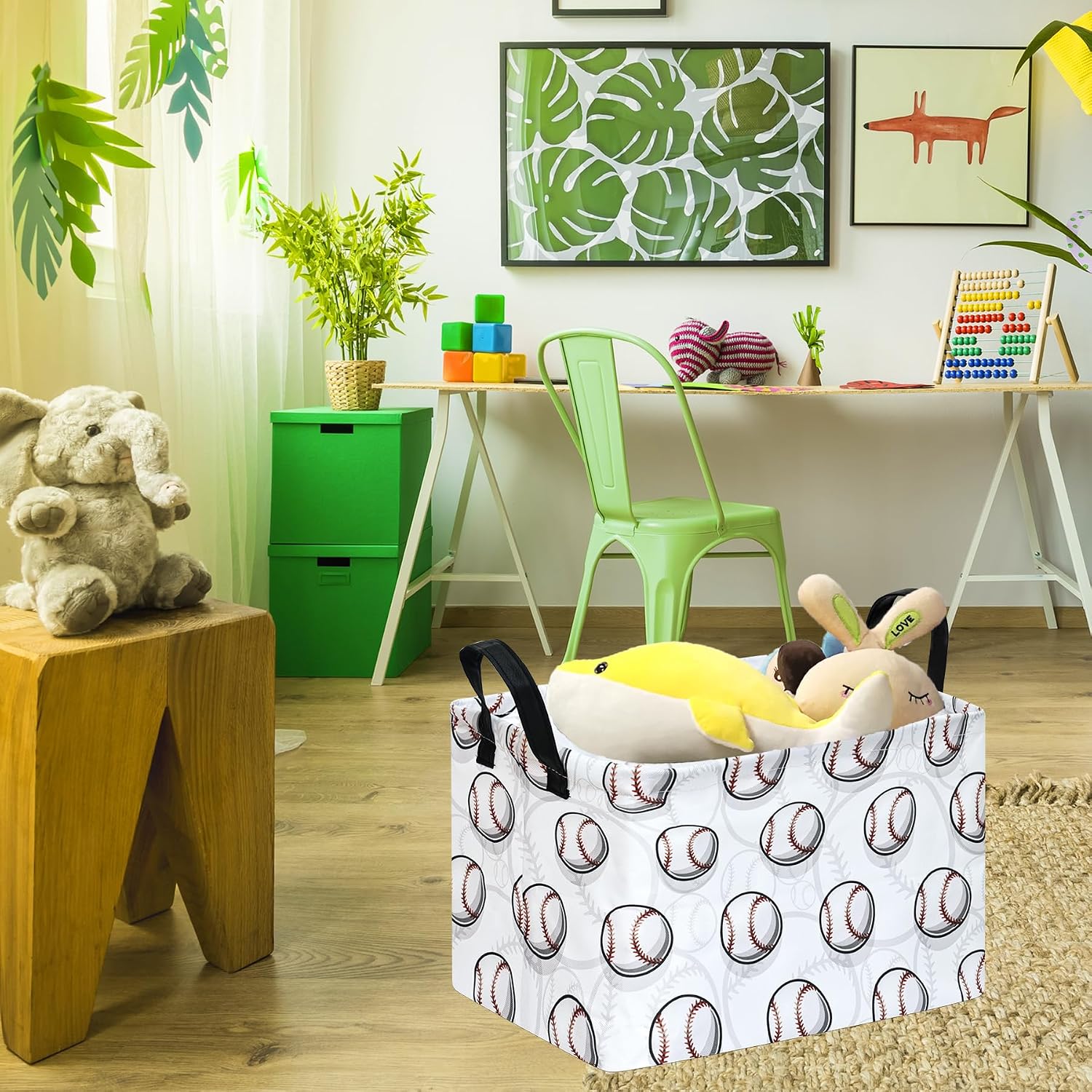 MAIZMZ Rectangular Storage Basket Collapsible Organizer Bin Waterproof Toy Box for Organizing Home/Dorm/Kitchen/Pet/Office/Closet/Shelf/Gift Baskets