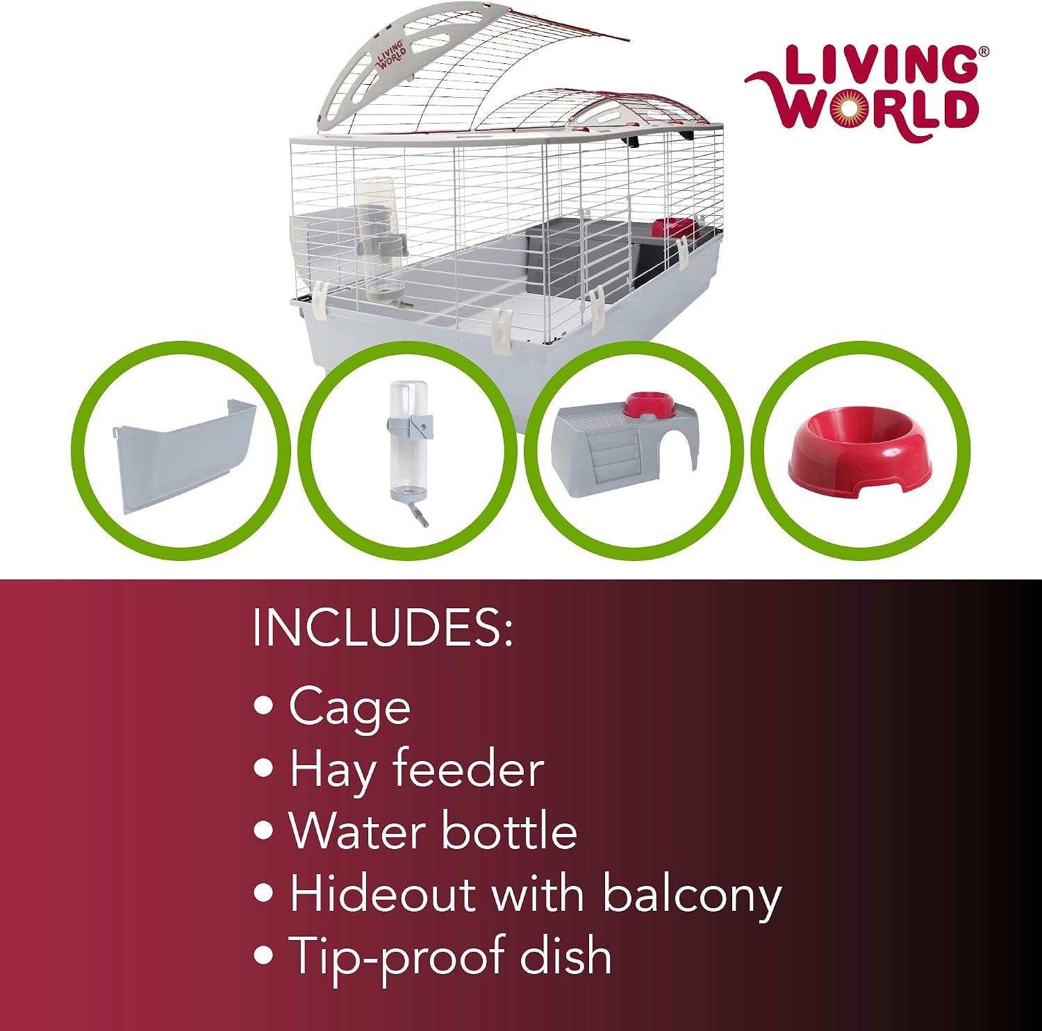 Living World - Deluxe Hybrid Habitat, X-Large | Rabbit, Guinea Pig, Chinchillas, and Small Animal Cage