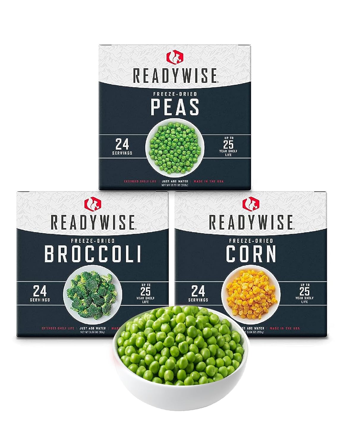READYWISE Emergency Food Supply Freeze Dried Vegetables, 72 Servings