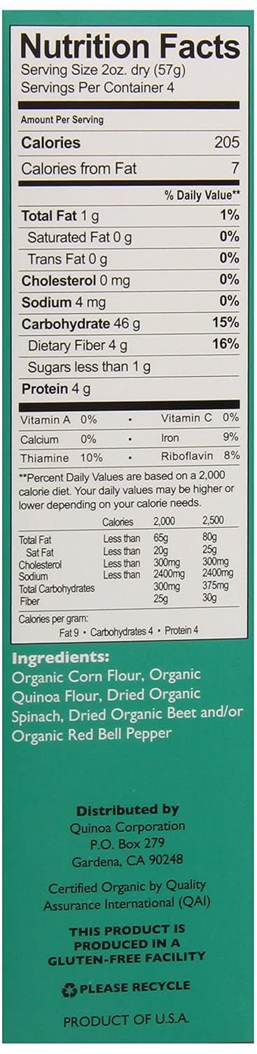Ancient Harvest Organic Quinoa Pasta, Rotelle, 8 Ounce (Pack of 12)