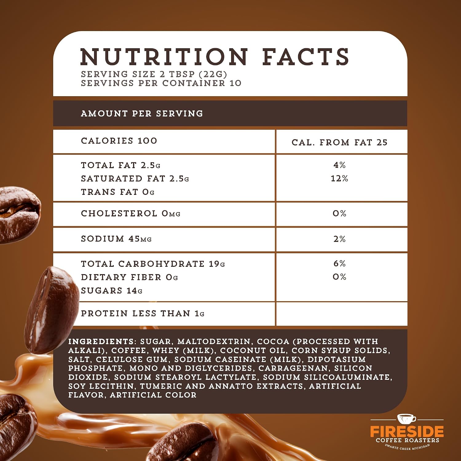 Fireside Coffee Irish Cream Cafe Mocha - Premium Instant Coffee Chocolate Blend - Versatile Caffeinated Drink Mix for Hot, Iced, Milkshake, and Mocha Frappe Mix, Only Add Water and Enjoy, 8 Ounces