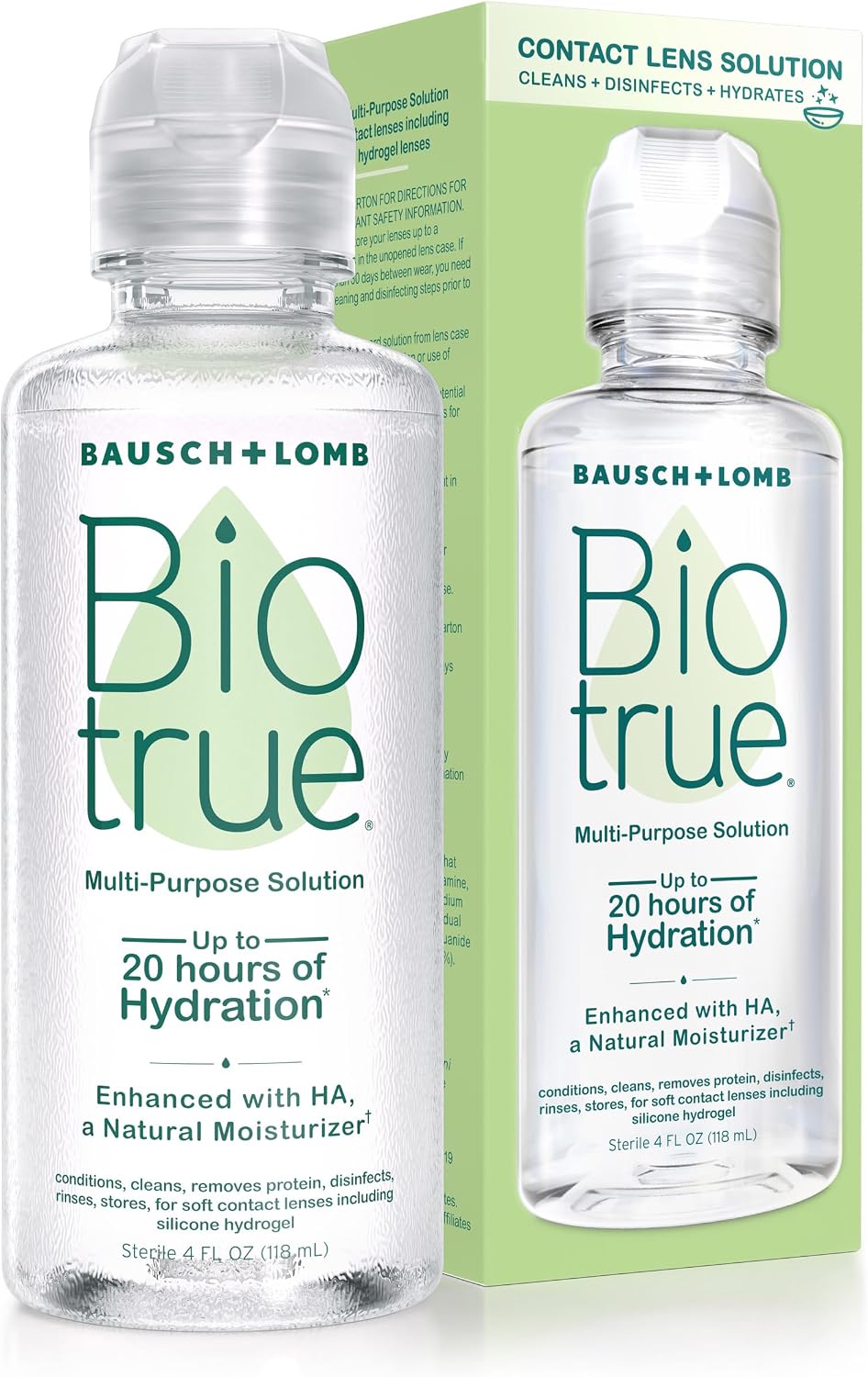 Biotrue Contact Solution, Multi-Purpose Lens Solution for Soft Lenses, Cleans, Disinfects, Removes Protein Build-Up, Dirt & Debris, Hydrates