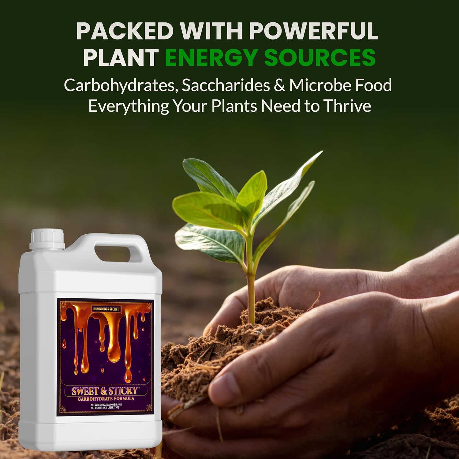 Humboldts Secret Sweet & Sticky Carbohydrate and Saccharide Plant Energy Additive | Indoor and Outdoor Plant Nutrients Enhancer for Growth and Aroma | Boosts Flavor and Development | 32 Ounce