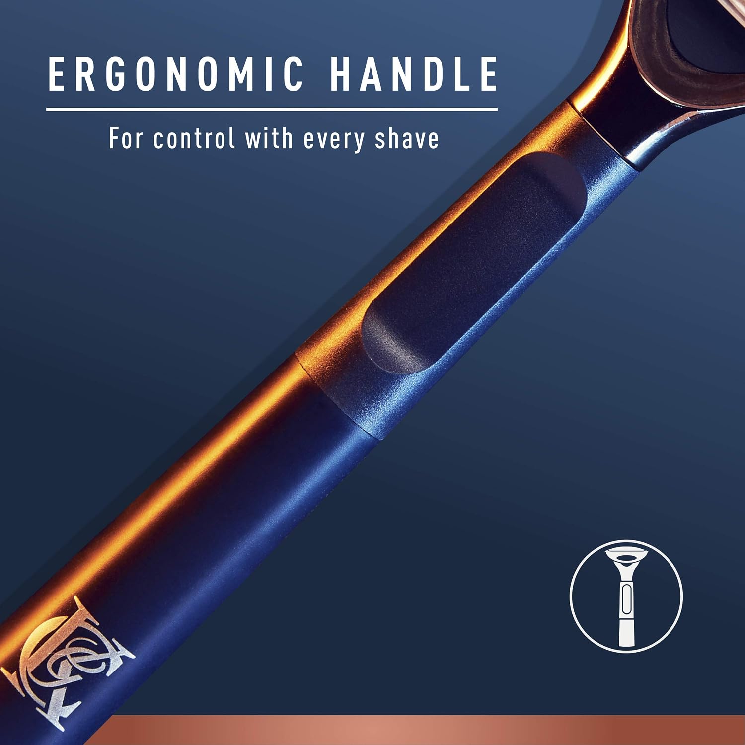 King C. Gillette Neck Razor, Handle plus 2 Blade Refills