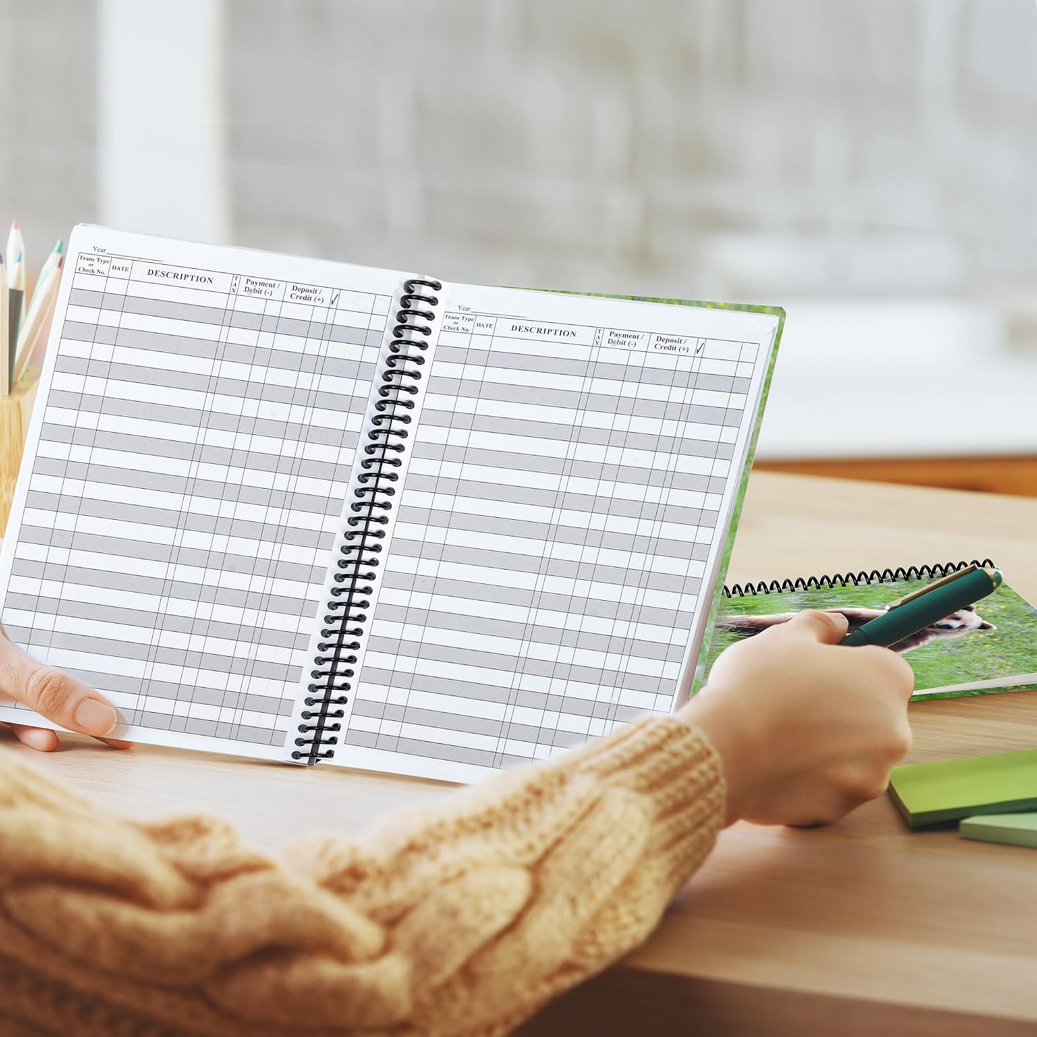 The Superior Register's Premium Check Book Register & Debit Card Ledger Notebook - Checking Account Register, Business Ledger, Cash Log & Expense Tracker - Standard Edition - 1 Pc, Teal
