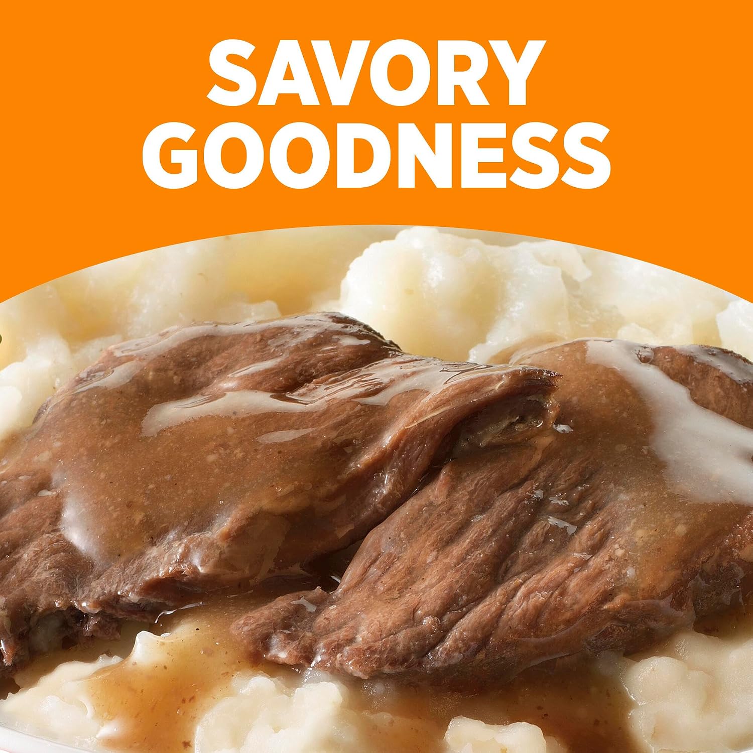 HORMEL COMPLEATS Tender Beef With Mashed Potatoes & Gravy Microwave Tray, 9 oz. (6 Pack) | Heat and Eat, Microwave Meals, Prepared Foods