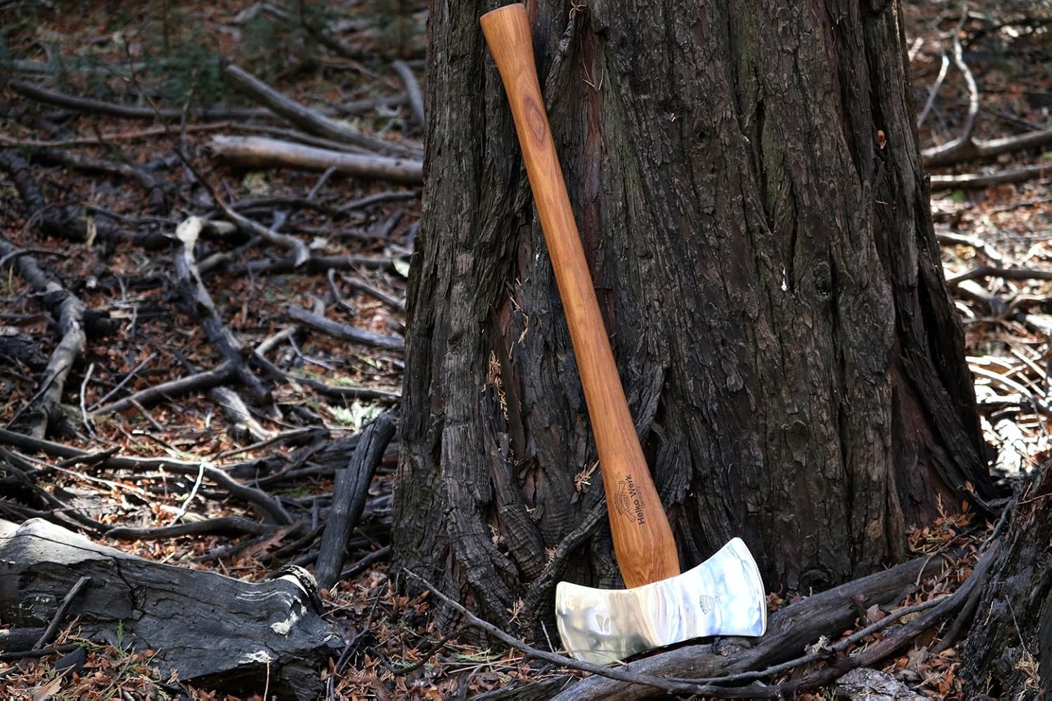 1844 Helko Werk Germany Classic Expedition Felling Axe (10497) | Made in Germany Large Felling Axe for Heavy Duty Felling Trees Cutting Wood and Timber Head 4.5lb, Handle 35 inches