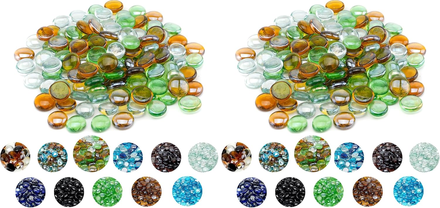 Skyflame 10-Pound Fire Glass Beads for Fire Pit Fireplace, Onyx Black