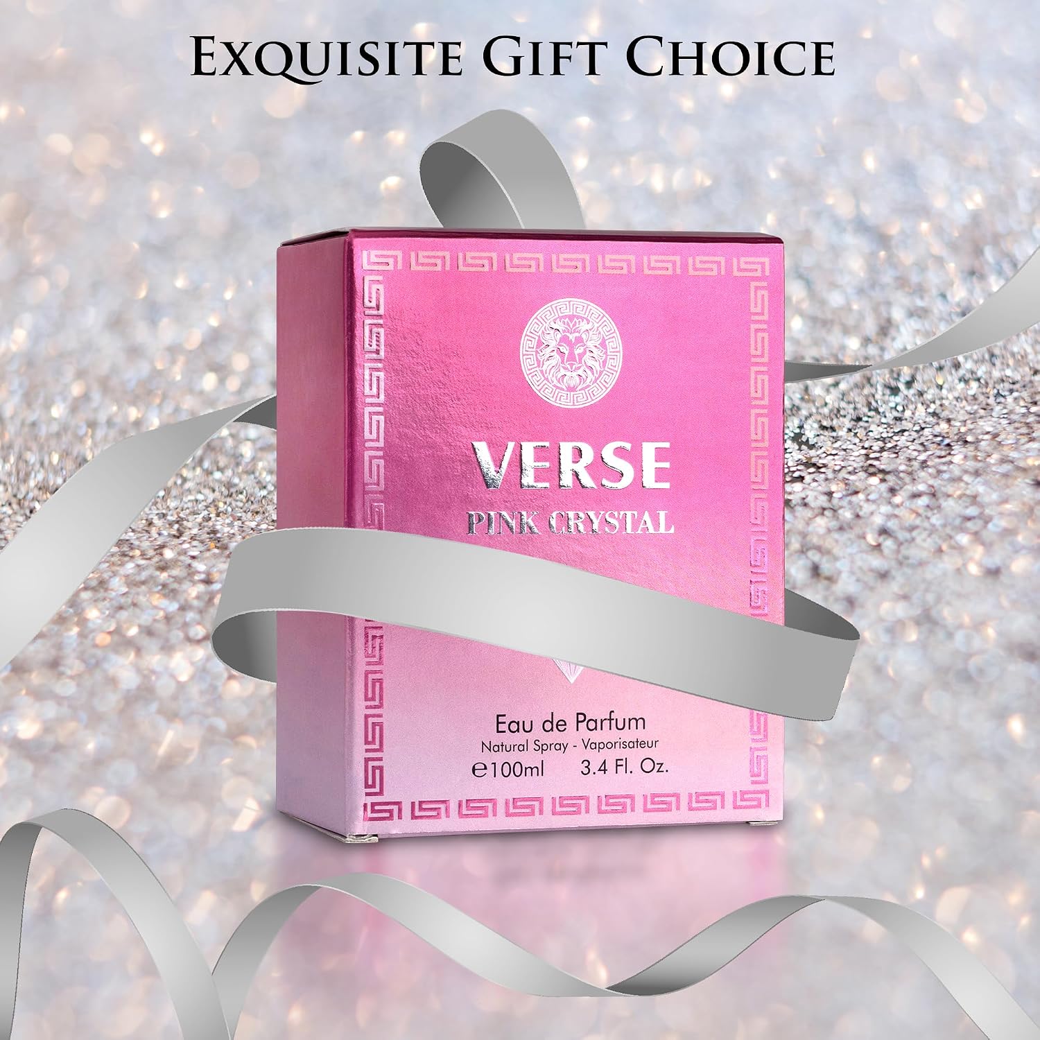 Verse Pink Crystal Eau De Parfum for Woman - Top Notes of Pomegranate, Yuzu & Iced Accord - Base Notes of Peony, Lotus, Magnolia, Amber