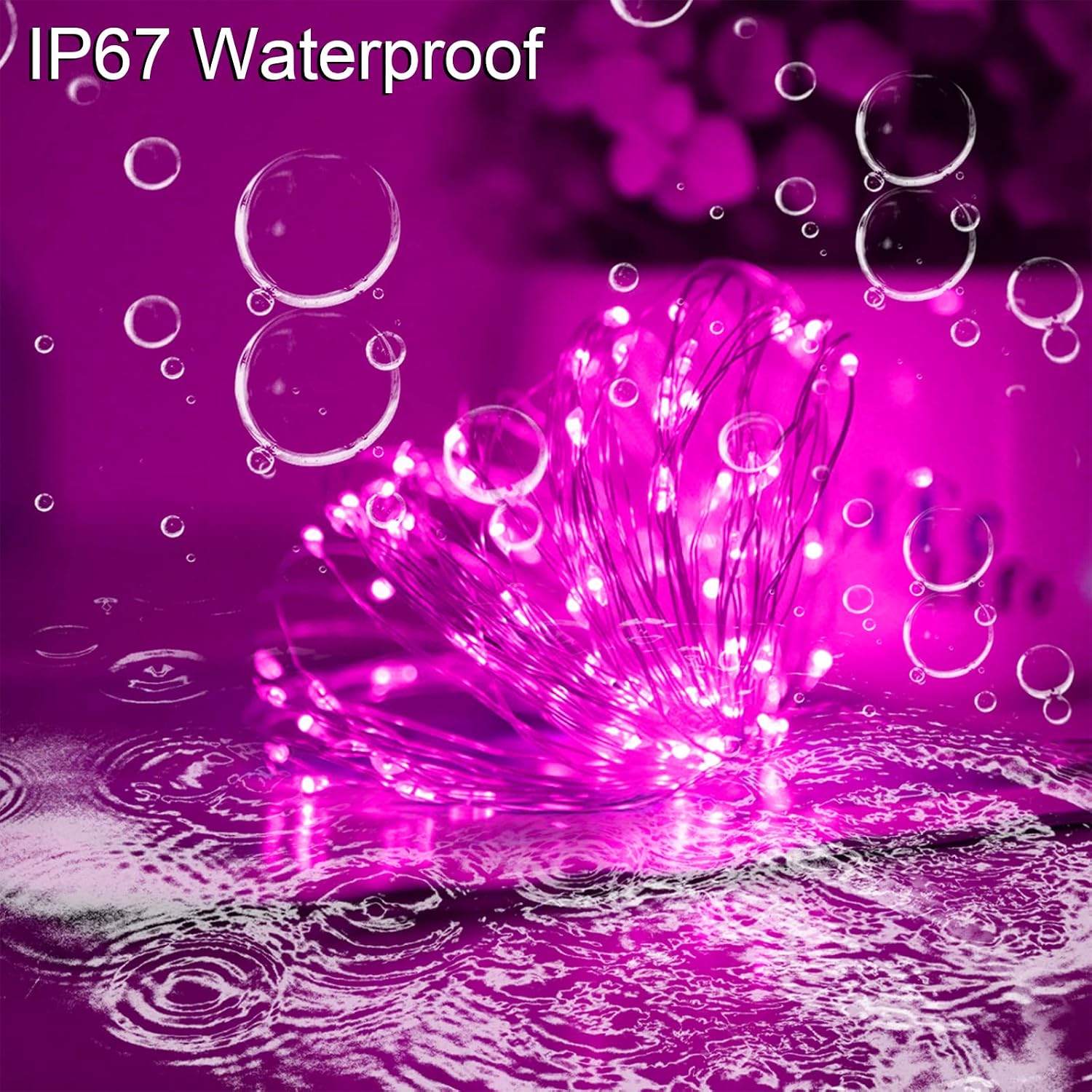 Solar Fairy String Lights, Cool White, 100Led, Outdoor Waterproof