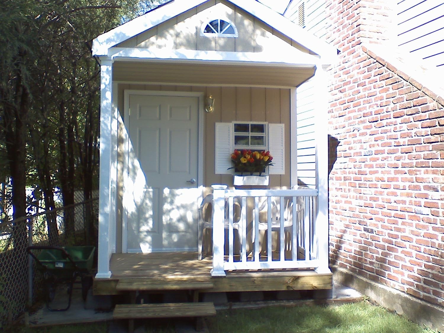 Shed Windows and More 14" X 21" White Flush Mount Tempered Glass, Playhouse Windows, Chicken Coop Windows