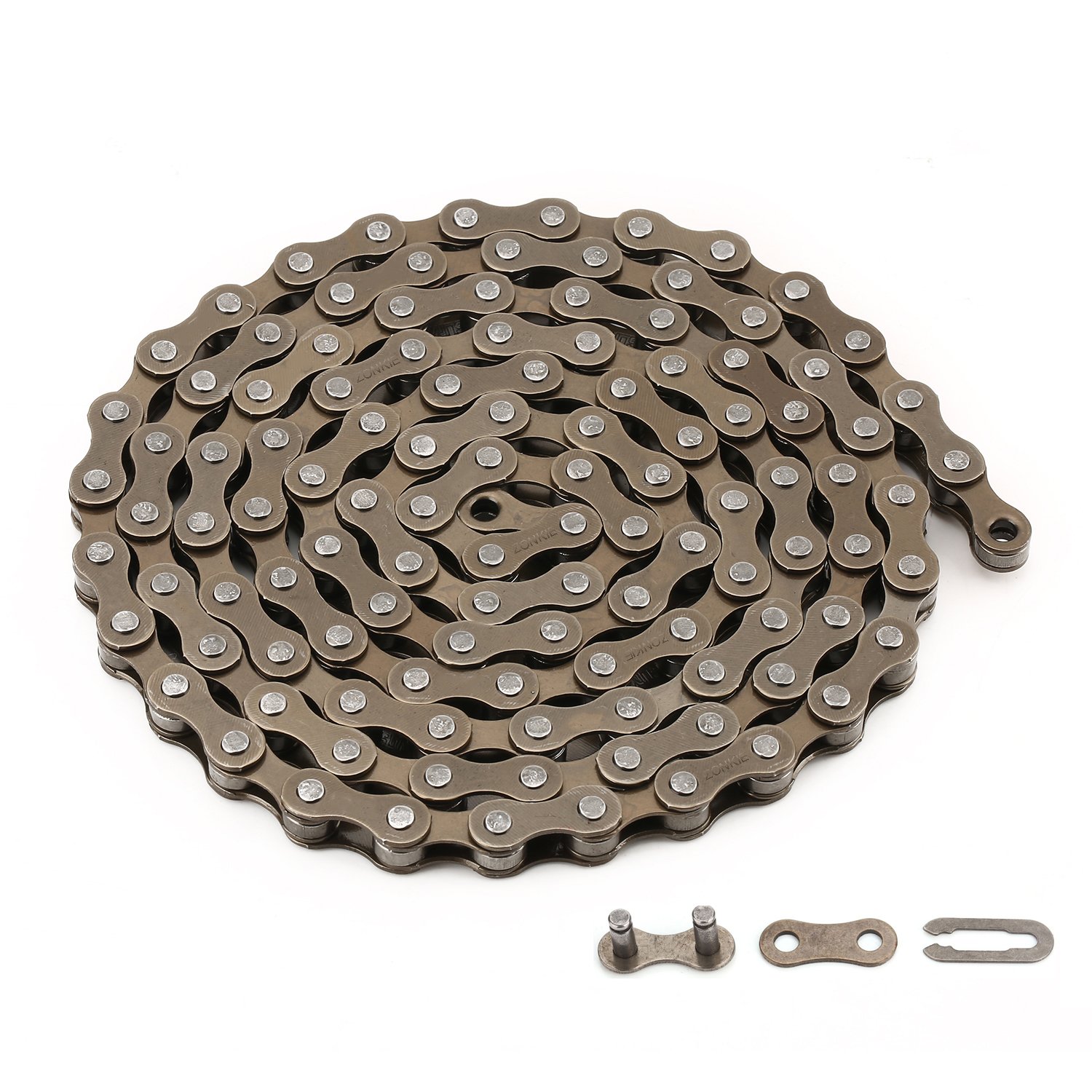 Bike Chain Single-Speed, Bicycle Chain 1 Speed, 1/2 × 1/8 inch,116 Links