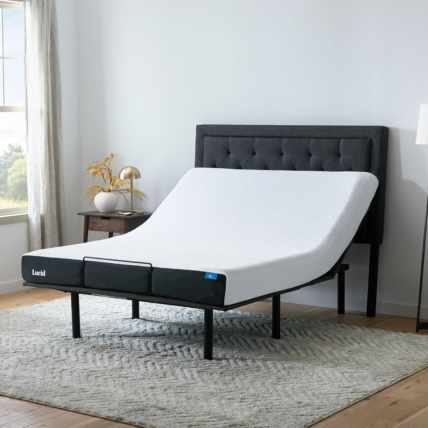 Lucid® L300 Adjustable Bed Frame – USB – Memory Position – Remote, Twin XL