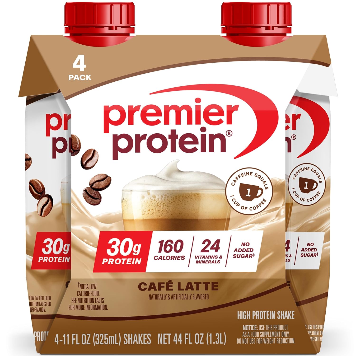Premier Protein 30g High Protein Shake, Vanilla, 12 Pack | 160 Calories, 24 Vitamins & Minerals, No Added Sugar, Supports Muscle Health, Gluten-Free, 11 oz