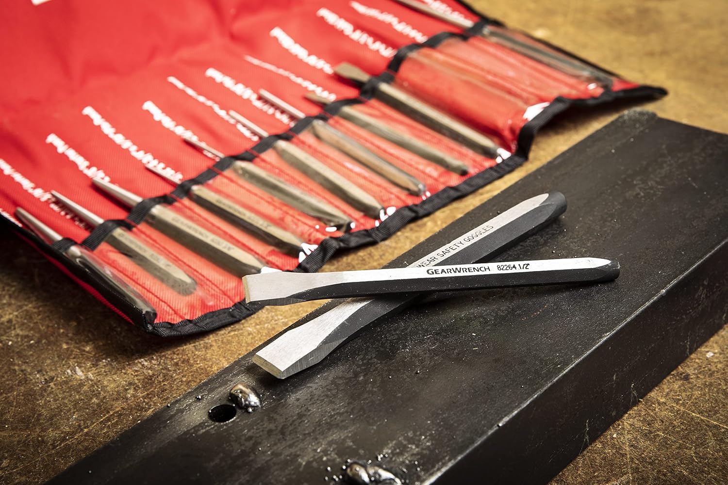 GEARWRENCH 27 Piece Large Chrome Punch & Chisel Set | 82306