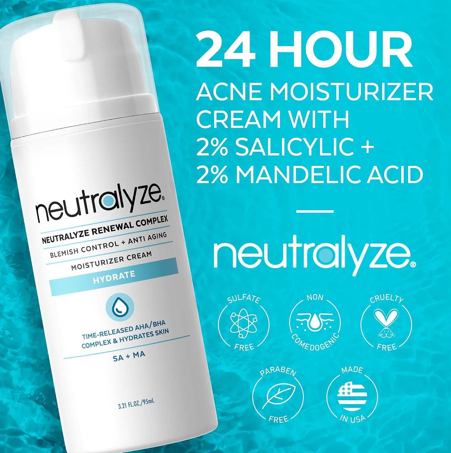 Neutralyze Acne Moisturizer with Time-Release Salicylic Acid, 3.4 fl oz