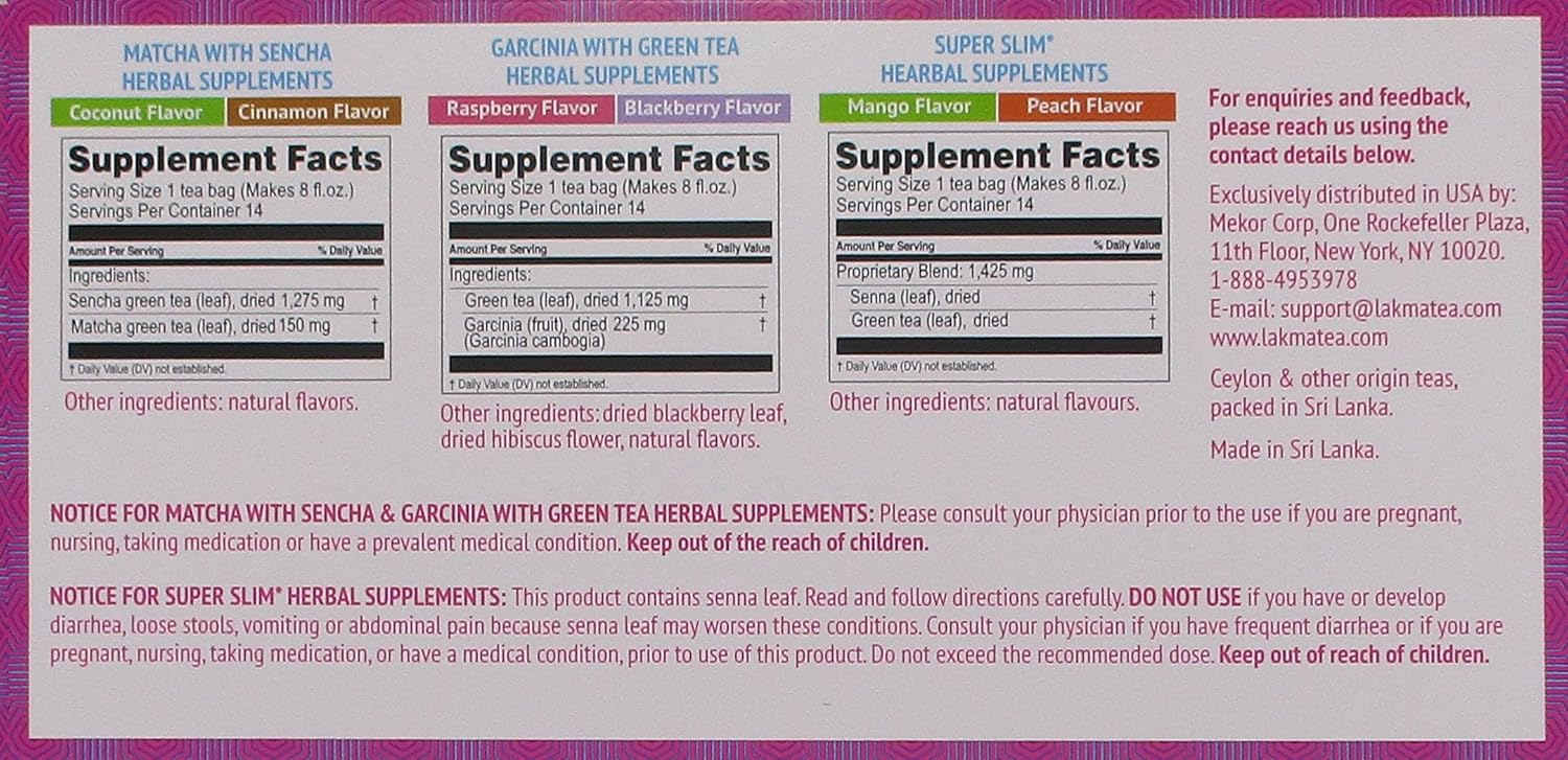HYLEYS Lakma 14 Day Weight Loss Kit Green Tea - 42 Tea Bags