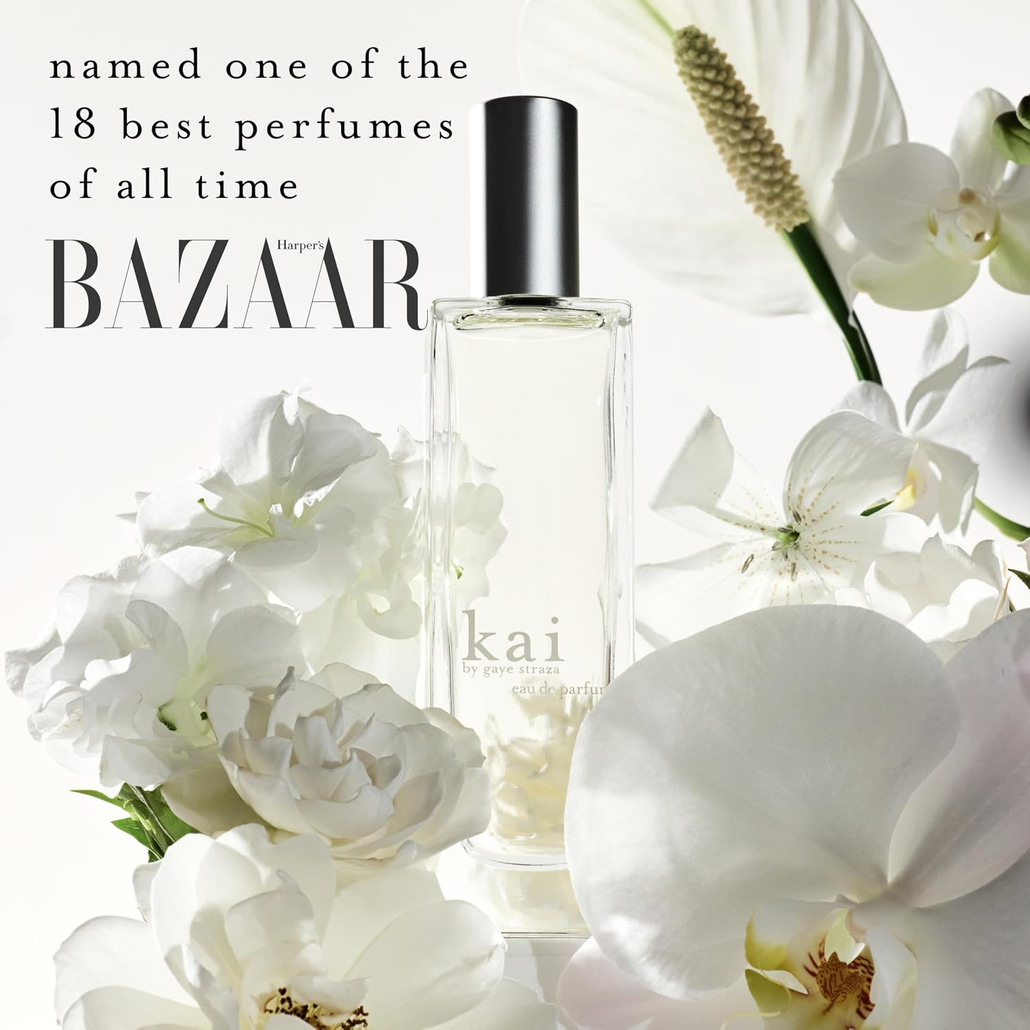 kai eau de parfum – a fresh, beautiful, light gardenia scent wrapped in white exotics, 1.7 oz | serene, vegan, clean and inspired by memories of hawaiian vacations
