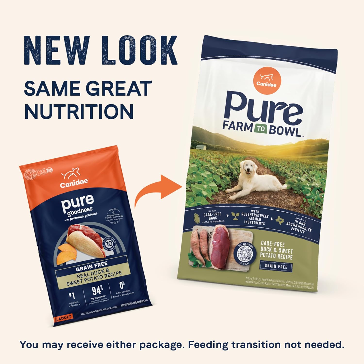 Canidae Pure Farm to Bowl Dry Dog Food - Balanced Nutrition for Adult Dogs - Limited Ingredient Formula - Grain, Wheat & Soy-Free - 22 lb - Wild-Caught Salmon & Sweet Potato Recipe