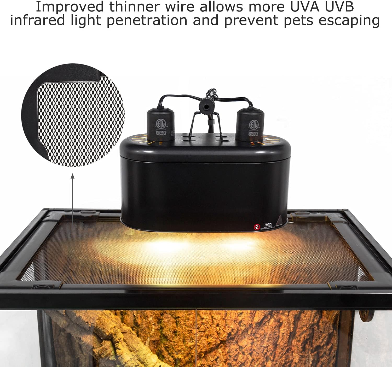 REPTI ZOO 85 Gallon Large Reptile Tank, Wide & Tall Tempered Glass Large Reptile Terrarium 47.2" x 17.7"x 23.6" for Tortoise Snake