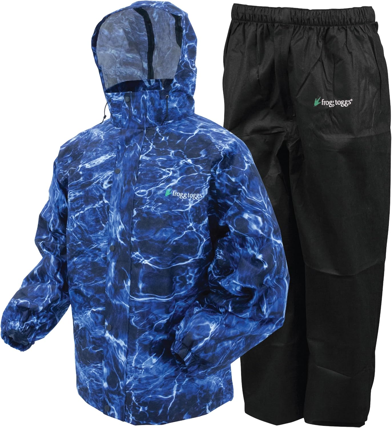 FROGG TOGGS Men's Classic All-Sport 3-Layer Waterproof Breathable Rain Suit | 2-Piece Rainwear, Adjustable Hood Raincoat, Rain Pants Ideal for Fishing, Golf, Motorcycling, Hunting, Camping, Outdoors