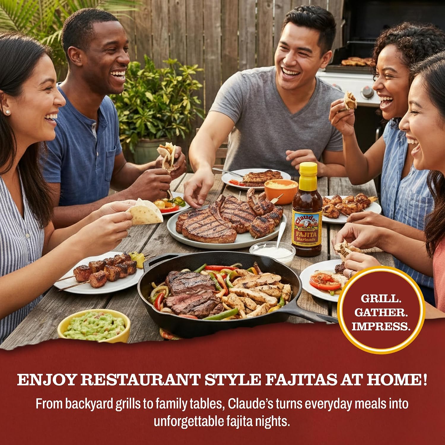 Claude's BBQ Brisket Marinade Sauce, Gluten Free Texas Style, 128 oz | Restaurant-size gallon of smoky Texas tenderizing brisket marinade - all natural & gluten free.