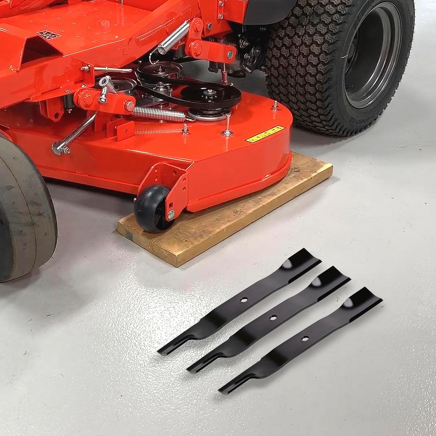 Ariens 3 Pack Alloy Steel 18-Inch Replacement Mower Blades for 52-Inch Deck RIDGELINE and APEX Models, for Enhanced Cutting Efficiency
