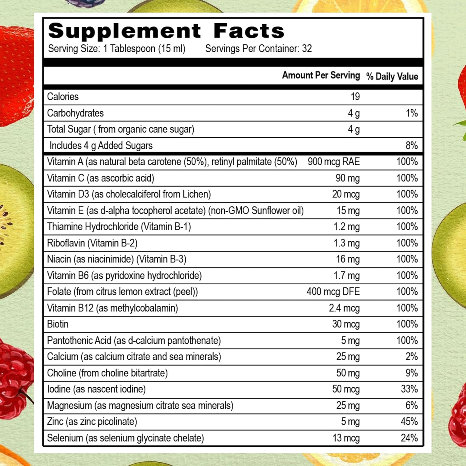 Go Healthy Liquid Multivitamin for Women, Men, Teens | Vegan Vitamin & Mineral Supplement | High Absorption | Premium Liquid Formula | Immune Support | Peach Mango Flavor | 32 Servings