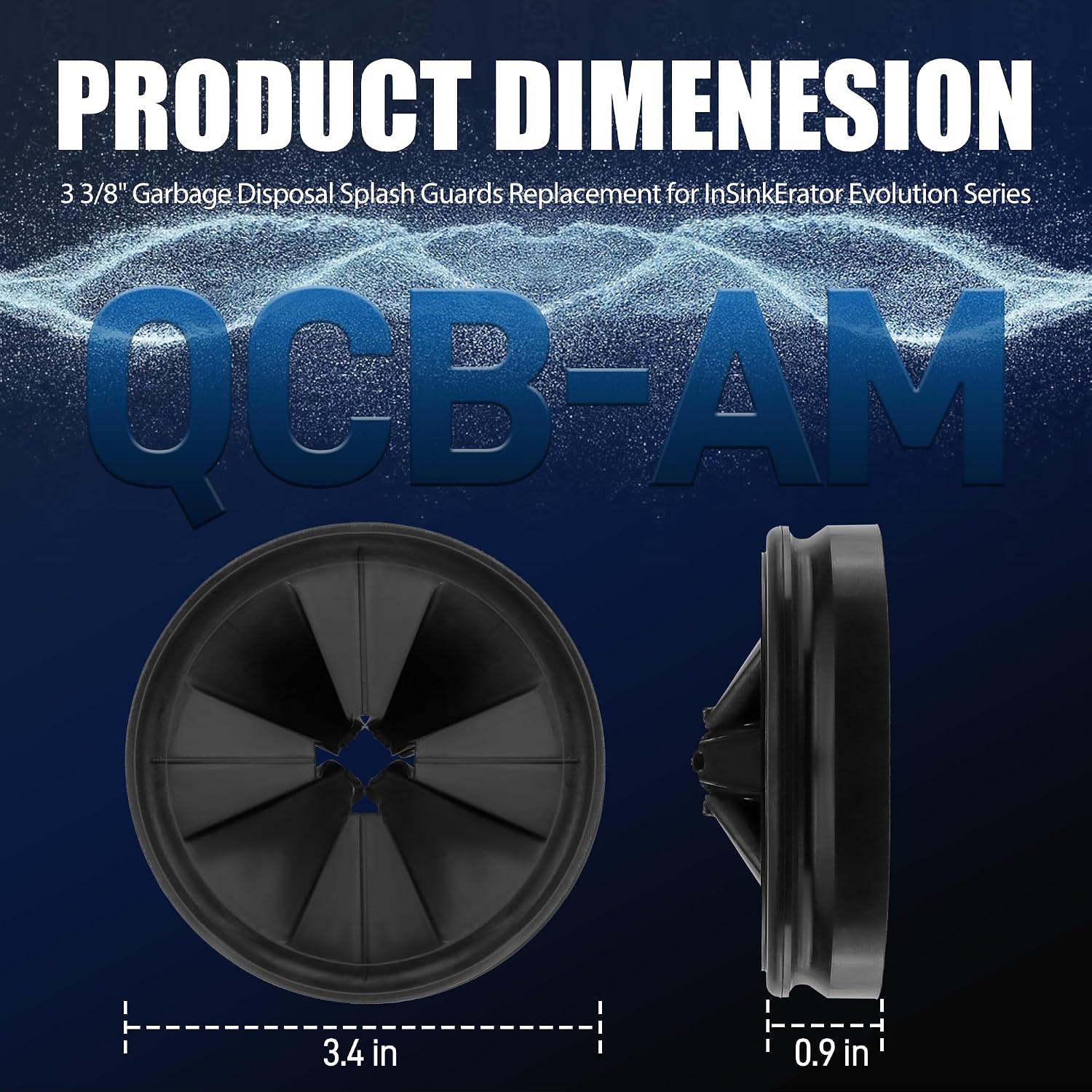 3 3/8" Garbage Disposal Splash Guard Replacement for InSinkErator Evolution