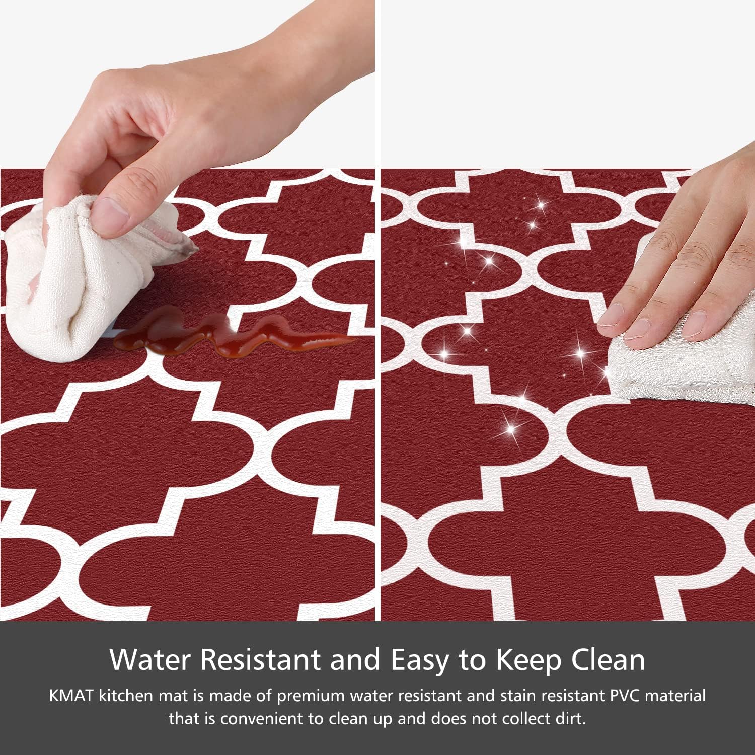 KMAT Kitchen Mat Set of 2,Cushioned Anti-Fatigue Kitchen Mats for Floor
