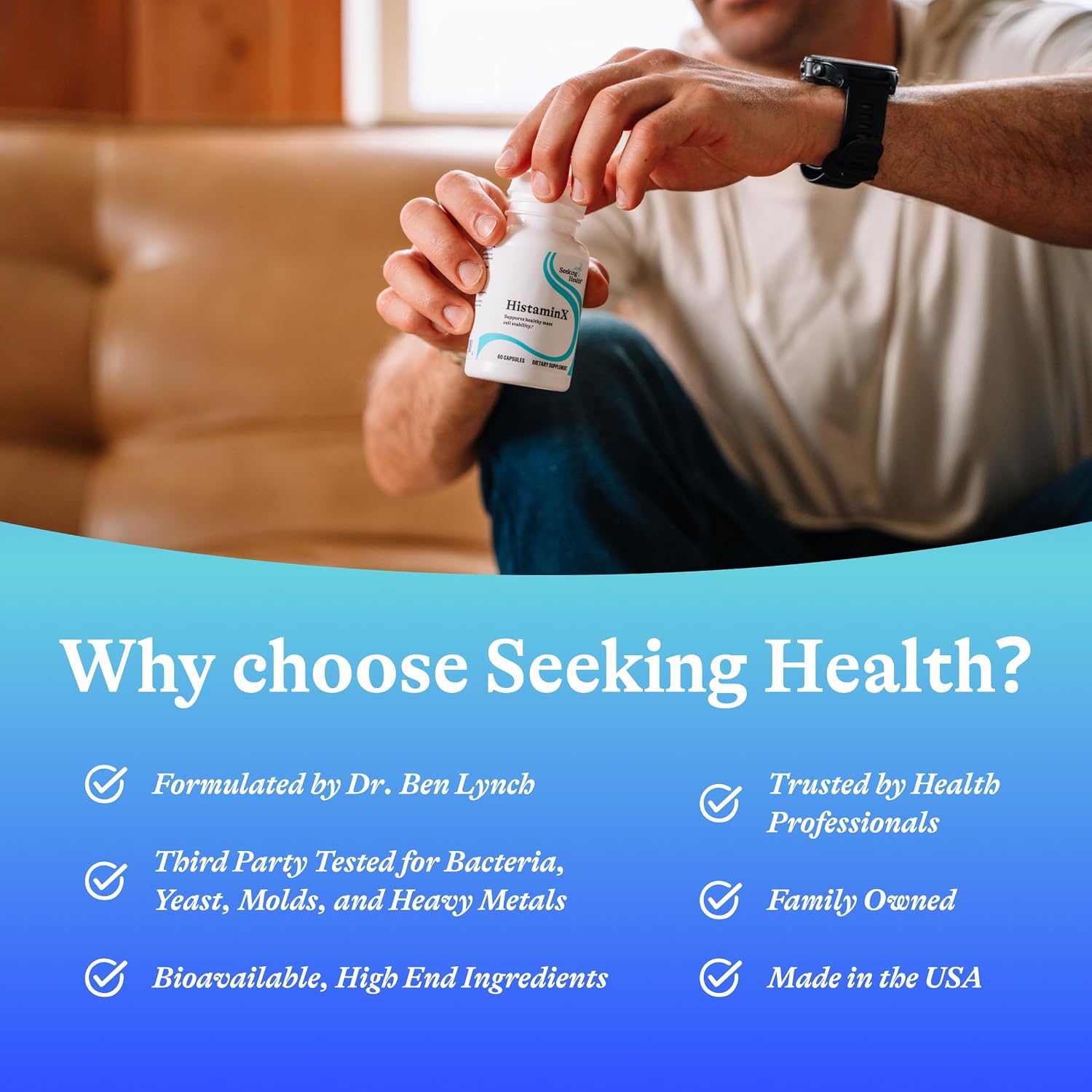 Seeking Health HistaminX - Supplement with Bromelain & Flavonoids - Formula Aids Healthy Swelling Responses & Seasonal Comfort - Support Immune