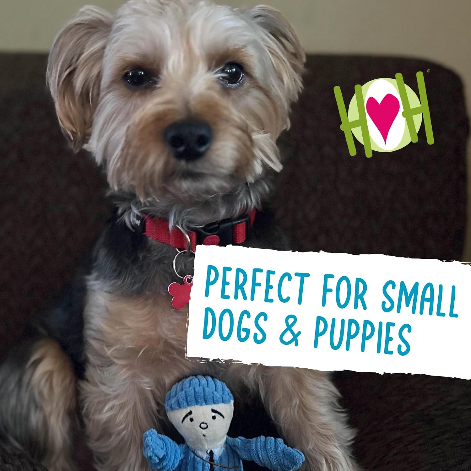 HuggleHounds Knottie Plush Dog Toy - Dog Stuffed Animal Toy, Squeaky Puppy Toys, for Small, Medium & Large Dogs, Durable Plush to Keep Them Busy - Stuey Sock Monkey, Large