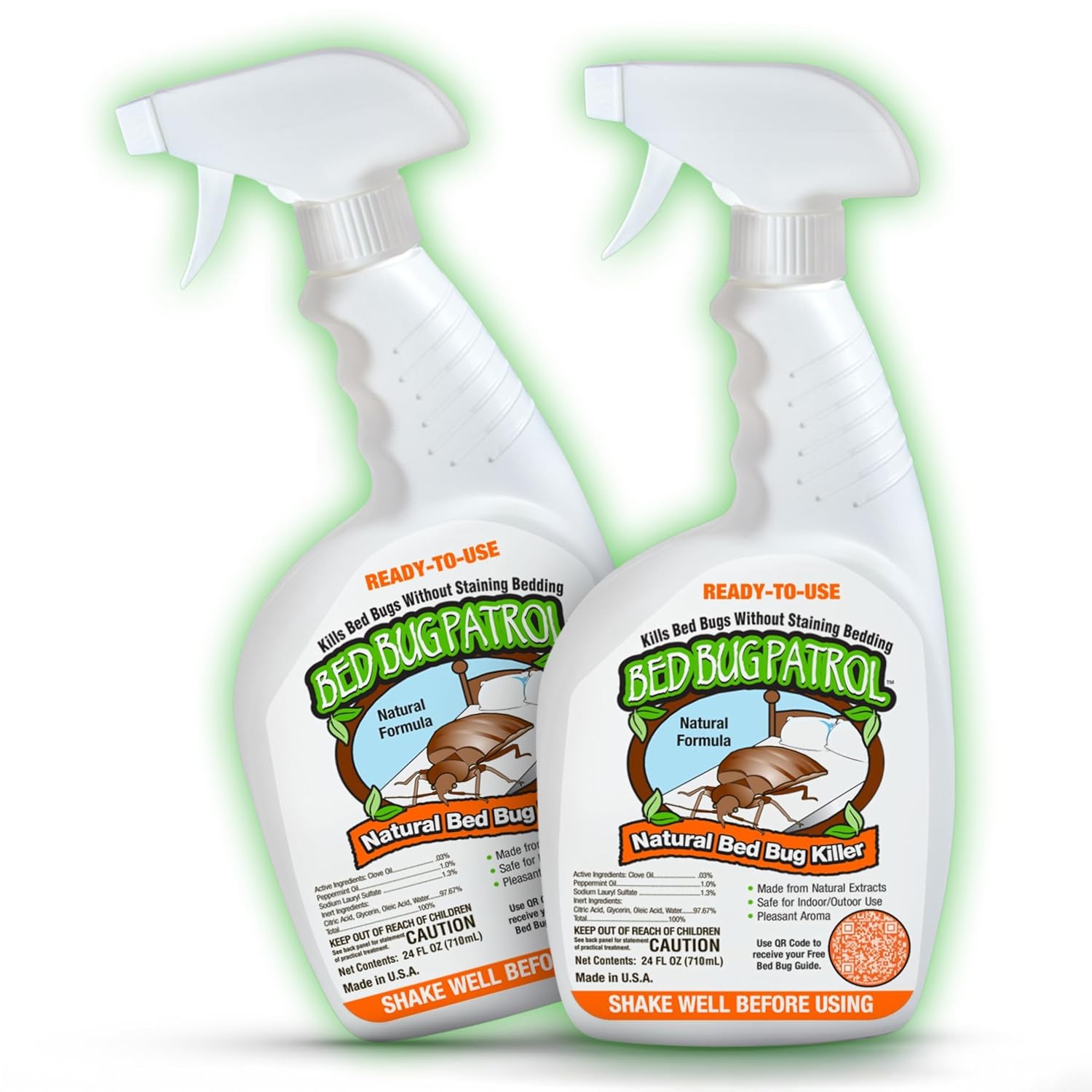 Bed Bug Patrol Bed Bug Spray & Bed Bug Killer for Home, Made in USA - 24 oz | Mattresses, Furniture, Seams, Cracks & Crevices | Targets Adult Bed Bugs, Eggs & Larvae | Plant-Based | Pet & Child Safe