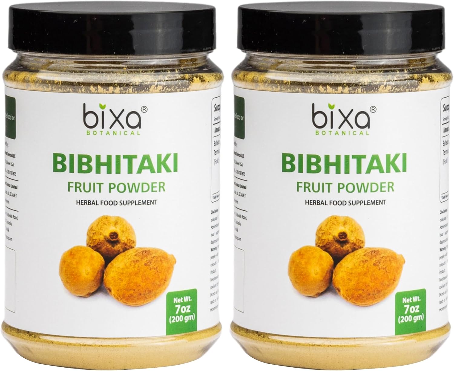 bixa BOTANICAL Bibhitaki Powder, Terminalia Belerica, Baheda, 200 Grams | 100% Pure Vibheetaki Herb Powder, Ayurvedic Herbal Supplement, 7 OZ, Gluten Free, Non GMO, Steam Treated, Vegan, Botanical