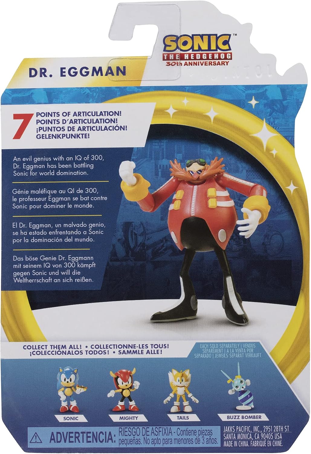 JAKKS Pacific Sonic The Hedgehog 2.5-Inch Action Figure Dr. Eggman Collectible Toy