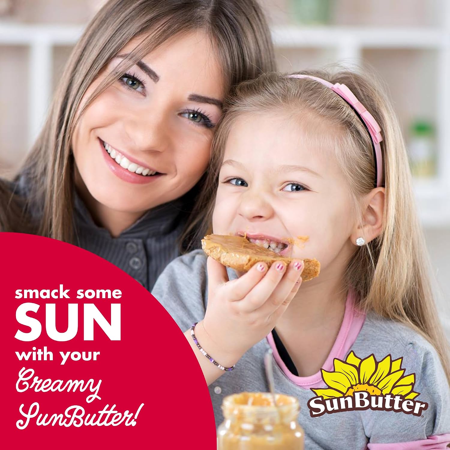SunButter Original Sunflower Seed Butter, 16 oz Nut-Free Spread with 7g Plant-Based Protein, Roasted Rich & Savory Flavor, Smooth Texture | Vegan, Kosher & Non-GMO
